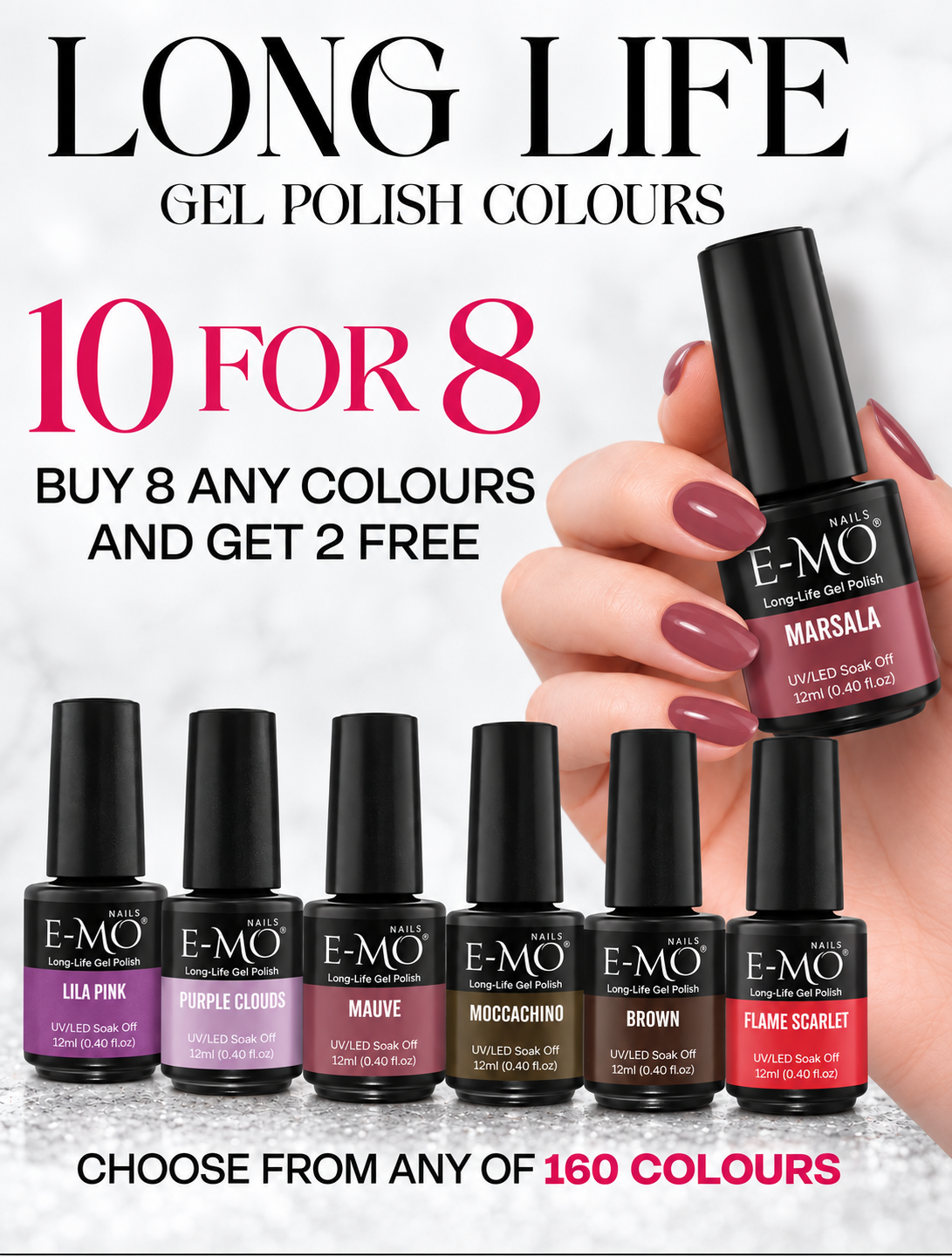Gel Polish Colours 10 For 8